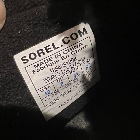 Sorel Women's Tivoli Sport Cattail Brown Boots LL5337-908 Waterproof Size 10 - Picture 5 of 10